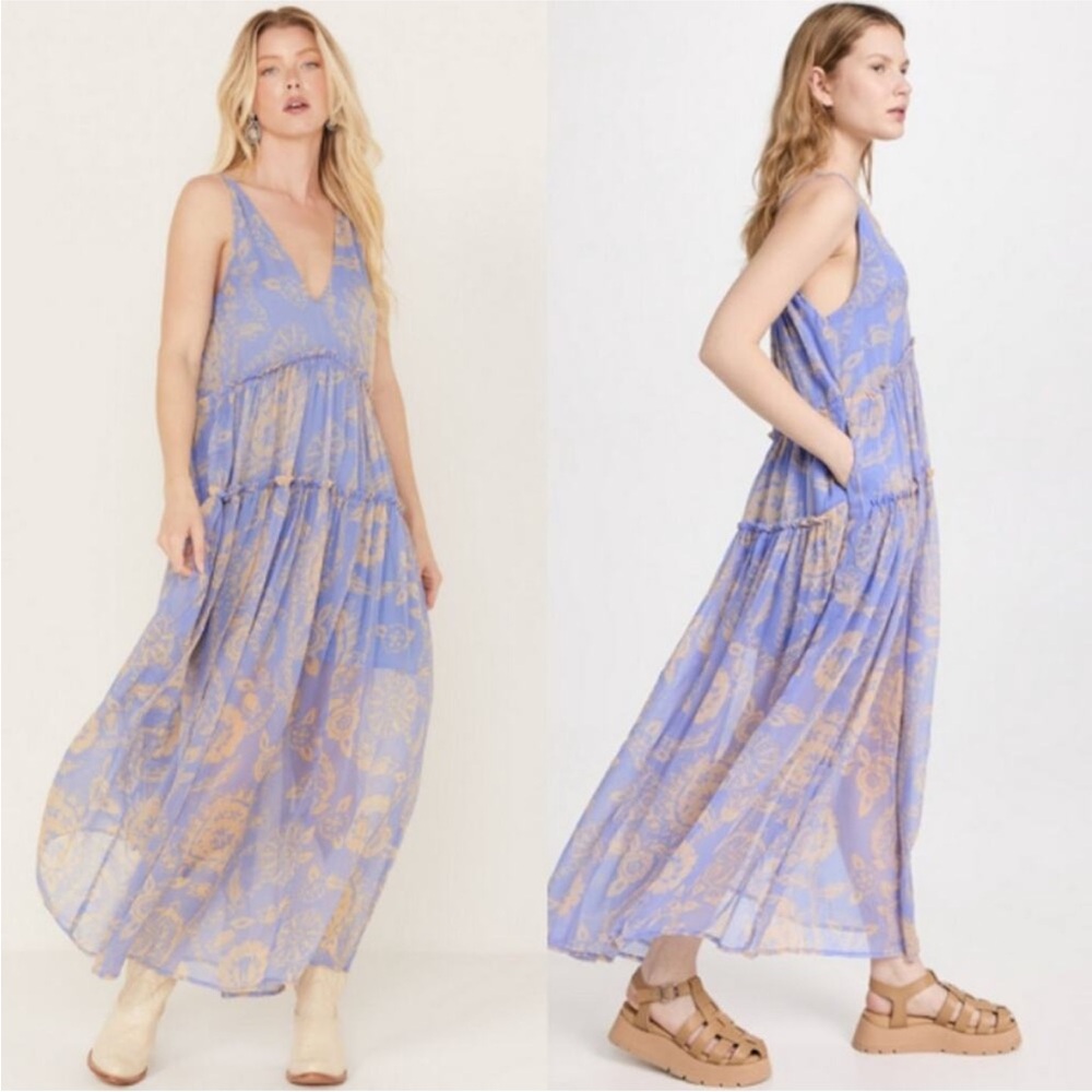 Free People Julianna Maxi Dress in Bluebell
